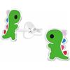 Monkimau Orecchini a bottone con simpatici dinosauri in argento 925 Gioielli Orecchini in argento Medicali per bambini Bambine Donne
