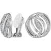 Traveller Orecchini a clip - da donna - color argento - cristalli - platinati - Ø 20 mm - 157827