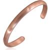 MagEnergy Bracciale in rame per uomo e donna, 100% puro rame naturale, pieno, non rivestito, realizzato a mano, stile tibetano minimalista senza tempo, Taille unique, Metallo, Senza Gemme