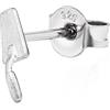 NKlaus cazzuola per orecchio singolo in argento 925 sabbiato 9x3mm antitarlo 13767