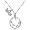 Qings Collana Segno Zodiacale Argento 925 Collane Ciondolo, Regalo per Donne e Ragazze
