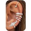 Dochais 5 Pezzi Ear Cuff Orecchini Donna Argento Orecchini Senza Buco Ear Cuff Orecchio Non Piercing Earcuffs Regolabile Ipoallergenici Orecchino Clip Donna Cartilagine Orecchino Finti Ragazze B