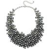 Bocar Collana da donna alla moda, con colletto grosso e cristalli, set di collana e orecchini, fatto a mano, regalo per lei