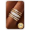 Kakonia Anelli Donna Oro Stacking 14K Placcato Oro Argento Anello Impermeabile Set Anelli Donna Fidanzamento Mignolo Pollice Fedine Fidget Anello G2-9