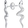 Bling Jewelry Orecchini A Perno A Goccia Da Serpente Lungo Egiziano Da Rampicante Da Giardino Per Donne Adolescenti In Argento Sterling .925