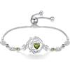 FANCIME Pietra Nascita Bracciale Donna Argento 925 Bolo | Albero della Vita Bolo Gioielli Donna Regalo per Lei Ragazza Fidanzata Moglie Madre