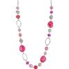 BULINLIN Collana lunga in argento con perline per donne, fatta a mano, collana a catena con perline di cristallo per gioielli alla moda regali