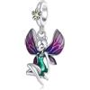 The Charmery Ciondolo a forma di fata Trilli con Peter Pan, compatibile con ciondoli Pandora, Trollbeads, Chamilia, Biagi e molti altri braccialetti con ciondoli del Regno Unito., Metallo