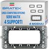Bratek 4x Supporto 504 Compatibile con BTicino Matix