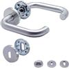 Generic Maniglia per porta APECS Maniglia per porta di casa e porte interne, in acciaio inox opaco, modello U H-0203+BB