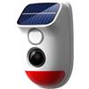 TONSHAN Allarme solare con sensore di movimento, 120 dB, IP65, impermeabile, sirena di sicurezza con luce stroboscopica, 3 modalità per giardino/fattoria/casa, 5-8 metri, rilevamento animali domestici