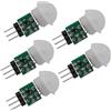 Heevhas 5PCS AM312 Sensore IR Mini piroelettrico Modulo sensore umano PIR PIR Infrarossi Sensore IR Movimento manuale del corpo a infrarossi Rilevatore IR