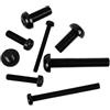 BTRHKMN M2 M2.5 M3 M4 M5 M6 M8 Vite a testa cilindrica con filettatura metrica in nylon bianco nero e plastica(Black Nylon Screw,M2X20(55pcs))
