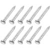 QUARKZMAN 500Pcs Piccoli Chiodi Hardware, 1 X 10mm Chiodo A Testa Tonda Acciaio Al Carbonio Chiodo frequente Finitura Per Lavorazione Legno Casa Appendere Quadri Progetti Fai Da Te, Argento