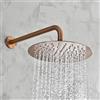 NOLUXA IMEX - Soffione Doccia Effetto Pioggia Ø20cm Oro Rosa Spazzolato | Soffione Rotondo Slim e Anticalcare per Colonna Doccia | Realizzato in Acciaio Inox S.304 | Ricambio Originale IMEX