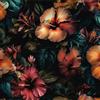ICYEHAO Carta da Parati Adesiva Muro Floreale Nera, 44 x 300 cm Carta da Parati Gialla e Rosa Fiori Verdi Foglie Piante Boho Colorata Pellicola Adesiva per Mobili,Camera da Letto,Soggiorno,Bagno,Cucina
