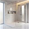 BB BuyBath Piatto doccia in resina colore bianco 70x160 cm con griglia e piletta - Showey