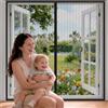 NOZIT DOOR Zanzariera Magnetica per Finestra 90x90 cm Nero, Tenda Anti Insetti Maglia Fine Facile Installazione Senza Perforazioni, per Terrazza Balcone Tutte Le Tipologie Di Finestre