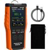 GOYERRNES Rilevatore di gas ammoniaca Rilevatore di gas NH3 portatile con allarme Temperatura Umidità Sensore digitale per il monitoraggio continuo dell'ammoniaca Intervallo 0-100 PPM Schermo LCD Ricaricabile A