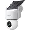 aosu Telecamera WiFi Esterno Solare 4K 8MP UHD con batteria, PTZ 360°, pannello solare, rilevamento PIR, auto tracking, visione notturna a colori, audio 2 vie, IP65
