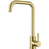 KINSE Rubinetto Lavello Cucina in Acciaio Inox, Miscelatore Monocomando, girevole a 360°, Oro