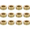 PATIKIL Distanziali in Ottone M6, 12pz Distanziali Metallici in Ottone 6mm ID x 10mm OD x 4mm L, Distanziali a Vite per Bulloni 1/4 Pollice o M6