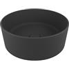 Parama Lavabo da Appoggio Tondo 37,5x37,5x13,5 in Ceramica Colore Nero Opaco mod. Tirreno
