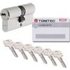ToniTec ABUS TEC440 - Serratura a cilindro con serratura a chiave, 30/65 mm, con 6 chiavi e scheda di codice