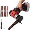 YWNYT Levigatrice a nastro senza fili compatibile con batteria Milwaukee M18 da 18 V, levigatrice senza spazzole da 0-13000 giri/min, smerigliatrice a nastro regolabile a 360° con 20 nastri abrasivi per