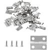 VISTTUSWILL 100 cerniere in lega, mini cerniere, piccole cerniere in metallo con 400 viti, cerniere per portagioie, armadi e cassette di legno (argento)