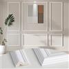 Arthome WALL DECOR Arthome Kit Di Modanature Pretagliate Composto 6 Cornici, Pannelli Prefabbricati Per Decorazioni Interne, Pannelli Decorativi Murali Per Soggiorno Camera Letto, Installabili Con Colla(Curvo)