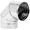Generico CURVA GOMITO 90° ACCIAIO INOX PER CANNA FUMARIA E STUFE PELLET (D. Ø 150)