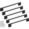 SOTECH 5 maniglie per mobili BLACKLINE XII BA 160 mm alluminio nero opaco (lunghezza 192 mm, larghezza 9 mm, altezza 28 mm) Maniglie per cucine design