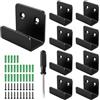 XRVRILE 8 Pezzi Ganci Muro per Piastrelle in Ceramica, Staffe a U in Acciaio Inox per Contenere Cornici, Piastrelle in Ceramica e Specchi da Parete, Nero, Larghezza Interna 15 mm