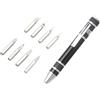 Mumuve Cacciavite tascabile magnetico 8 in 1 Pratico cacciavite a forma di penna Mini strumento di riparazione gadget per progetti di miglioramento domestico