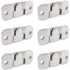 TopHomer 6 coppie di staffe per montaggio a filo, ganci a Z per quadri in acciaio laminato a freddo con sistema ad incastro per testiera, fissaggi a parete per specchi, orologi, cornici (19 x 44 mm)