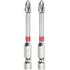 QUARKZMAN 2Pz #2 Punte Cacciavite Percussione Phillips Antiscivolo PH2 1/4 Gambo Esagonale 2.6 (65mm) Inserti Punta Trapano Magnetiche Croce Finitura Cromata Specchio Acciaio S2 Utensili