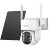 ANNKE 2.5K Telecamera Wi-Fi Esterno con Pannello Solare Senza Abbonamento | 9000 mAh e pannello solare da 3W | dual band (2,4/5GHz) | Condivisione app con la famiglia | Sirena vocale personalizzabile