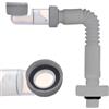 Dexpally Sifone da 1 1/4 Pollici, Sifone Lavabo Bagno, Tubo Scarico Lavandino Sostituibile per Bagno/Cucina, Sifone Salvaspazio Lavabo Bagno con Chiusura Ermetica (Grigio)