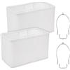 NBEADS 2 pz Paralume Rettangolare, Paralumi Da 21x11.1x2.15cm Pollici per Lampade Da Tavolo Paralume In Tessuto di Lino per Comodino, Sala Lettura, Ufficio Domestico, Facile Assemblaggio Richiesto