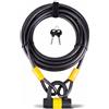 VINZ Kinabalu - Cavo antifurto con fibbia Ø 12 mm | 10 m di lunghezza | Cavo in acciaio con serratura rivestita in plastica | Sicurezza per bicicletta, barca, mobili da giardino | 3-15 m