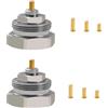 HUAREW Adattatore per valvola del radiatore, adattatore con filettatura fine da M30x1,0 a M30x1,5 per valvole Oventrop 1011445, per valvola termostato/riscaldamento（2 Pcs）