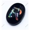 Opale di fuoco nero australiano naturale 17,45 ct doppio certificato pietra p...