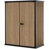 Keter Portattrezzi multiuso keter vertical shed venetian in resina effetto legno 140x73,6x170,4 cm