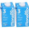 Monello 3 Formula Per La Crescita A Base Di Latte Bambini Da 1 Anni Liquido 500 Ml 2x500 ml Soluzione bevibile