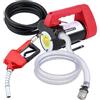 DOCAS 12V 175W Pompa Travaso per Diesel 45L/min, elettrica pompa,pompa di aspirazione dell'olio con Pistola, Filtro e Tubi per Diesel Kerosene