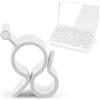 URAQT Ganci per Tende da Campeggio, 20 Pezzi Ganci a S, Ganci per tende Accessori da campeggio, Ganci per Tendalino Camper per Camper, Roulotte, Giardino (Bianco)