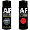 Alex Flittner Designs Auto Vernice Spray Set per Daihatsu S33 Titanium Grey MetallicBase Trasparente 2x400ml con vernice spray trasparente
