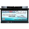 Electronicx batteria di alimentazione AGM Marine Edition 12V 100Ah / 100 Ah deep cycle sigillata senza manutenzione, polo positivo a destra - batteria per barca, yacht, vela, camper 278×175×190mm