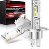 AUXIRACER H4 LED Lampadina, per Fari Plug and Play 6500K Bianco Freddo 32000LM, Tubo di Rame Raffreddamento in Rame, Universale per Auto e Moto, Confezione da 2